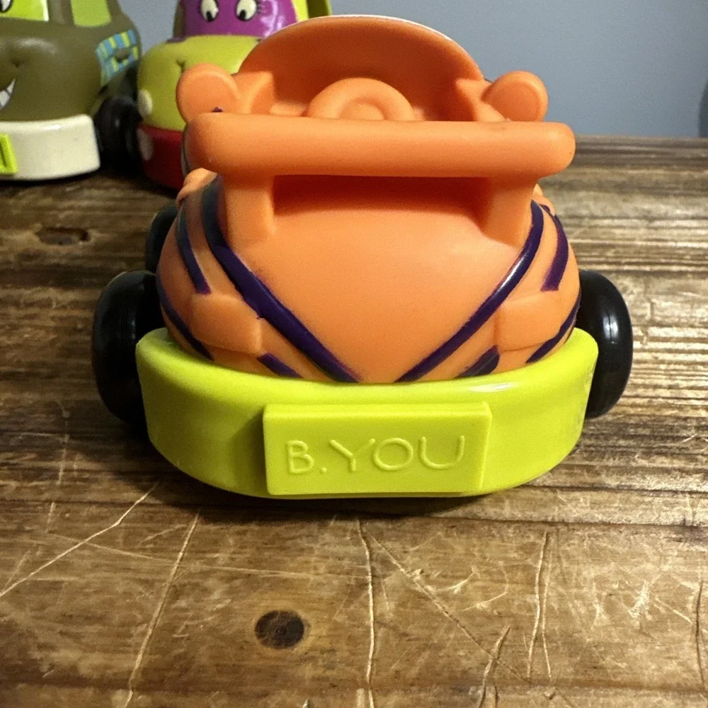 Just B You Baby Toy Cars Pull Back Action Clicking Wheels Set of 3